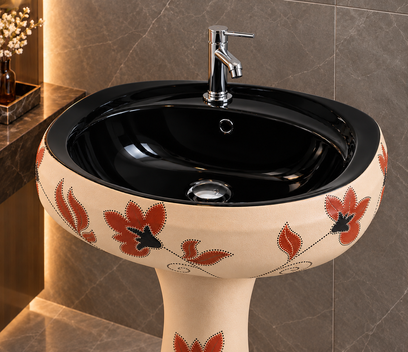 Sonet RP-1064, washbasin with pedestal (view 2)